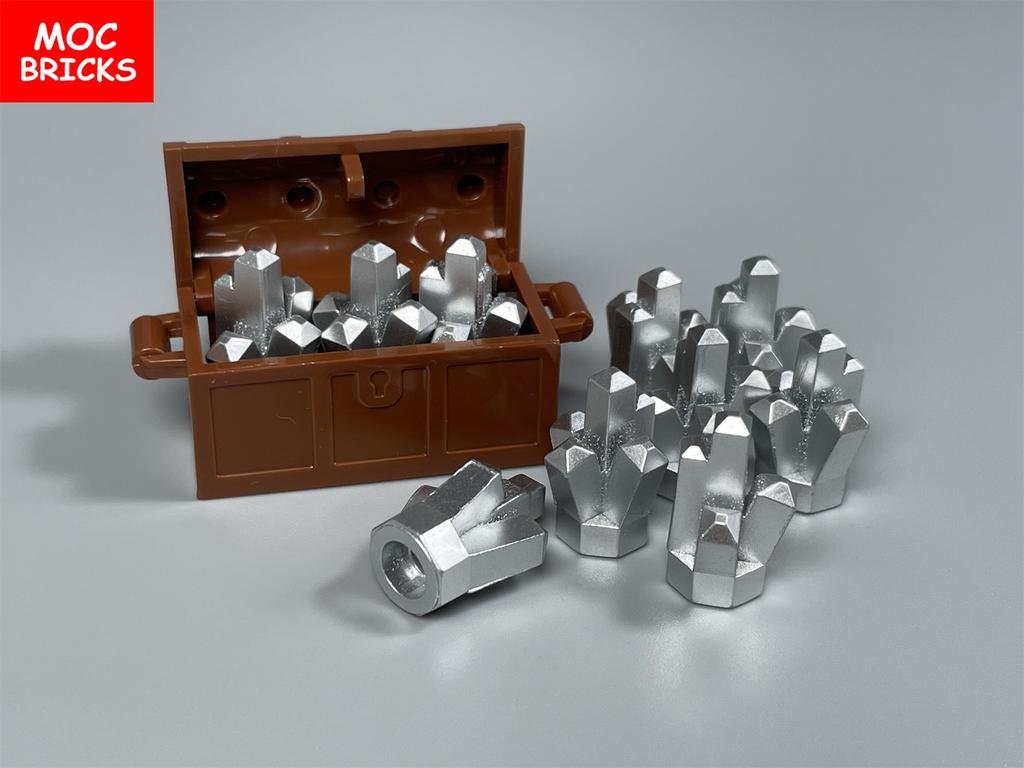 MOC Bricks Treasure Box Ore Trans Gem Precious Crystal Stone Building Blocks Educational Assembled Parts Toys For Kids Gift