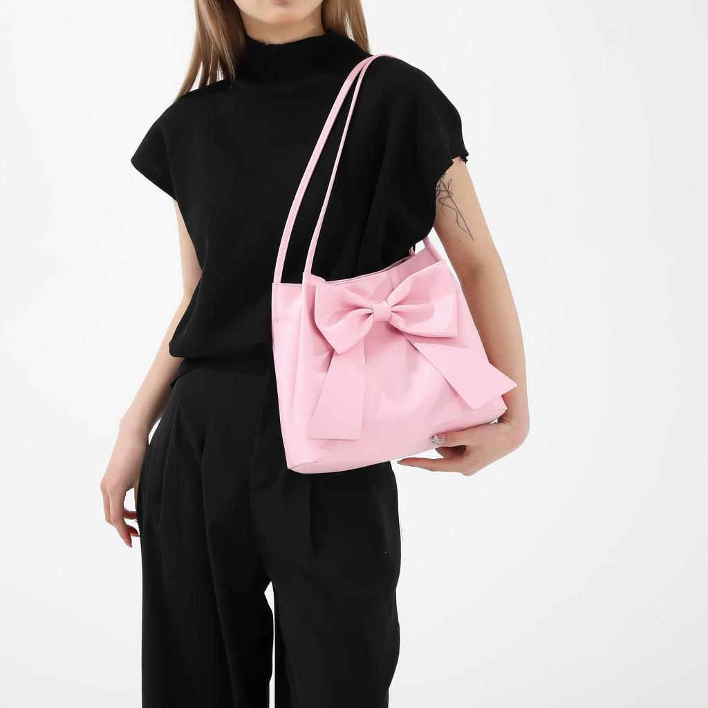 Elegant Bowknot Tote Bag For Women, Sweet Versatile Handbag Shoulder Bag