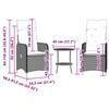 VidaXL Chaises de jardin inclinables lot de 2 et table résine tressée, chaise de jardin, fauteuil, chaise inclinable, siège 365691