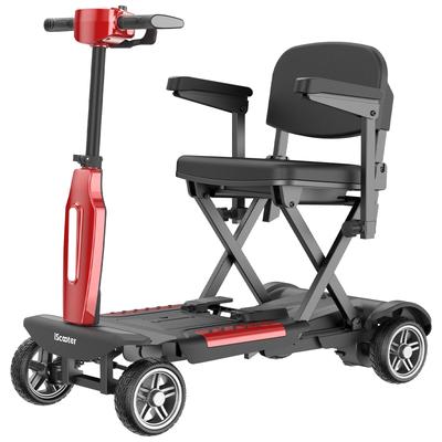 iScooter X11 Scooter Eléctrico Plegable de Movilidad de 4 Ruedas | Motor de 250W Batería de 24V15.6AH Carga Máxima de 120kg Portátil para Uso Diario