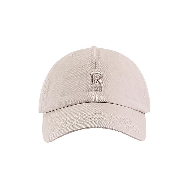Sports Sunscreen Baseball Cap Women's Summer Personality Letters R Couple Versatile Face Small Breathable Cap Men