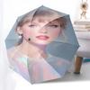 Taylor Swift Themed Automatic Opening and Closing Umbrella, Compact Travel Umbrella, Lightweight and Portable, Suitable for Beach Commuting