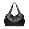 PU Tote Bag Women's Fashion Shoulder Handbag with Zip Pockets Adjustable Strap Large Capacity Daily Bag