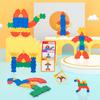 Montessori Wooden Geometry Puzzle: Creative, Educational Toy for Preschool Intellectual Development and Enlightenment.