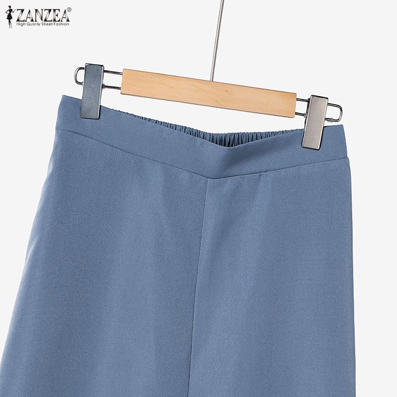 ZANZEA Women Sleeveless Long Vest and Long Pants Casual Two Piece Suit Sets
