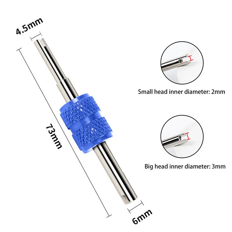 Przenośny klucz do rdzenia zaworu Stal nierdzewna Samochodowy Rowerowy Zawór Opon Demontaż Zawór Opon Rdzenie Trzonki Ściągacz Śrubokręt Podwójnego Użytku