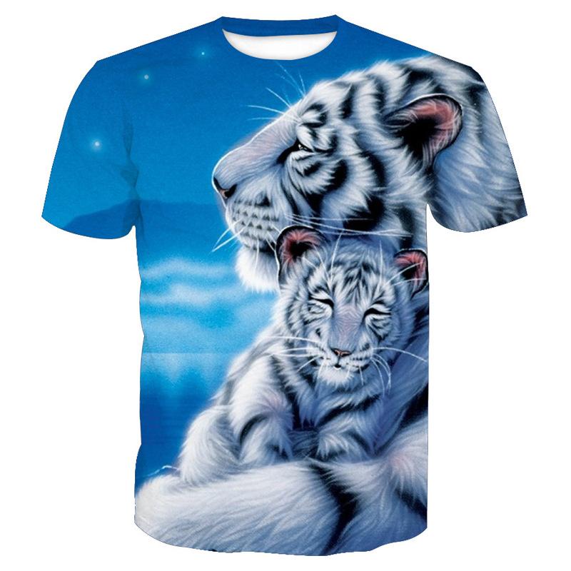 New Men's T-shirt Loose Casual Pullover Short Sleeve 3d Printing Fashion Men's Tops