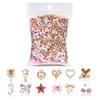 Ensemble Bijoux K9 Alliage Multi-Couleurs Incrustés pour Nail Art avec Décorations Dessins Animés en Résine