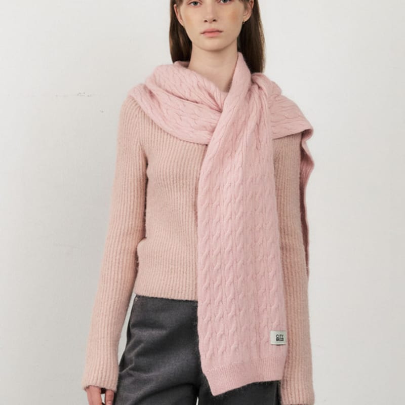 

CITYBREEZE Ангоровый шарф крупной вязки_РОЗОВЫЙ PINK_FREE