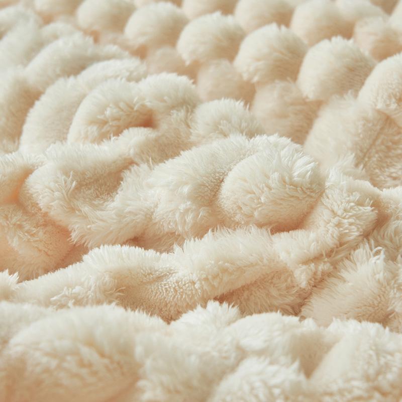 Autumn Winter Warm Sleeping Blanket Soft Comfortable Flannel Fleece Blankets for Bed Cozy Fluffy Warmth Blanket