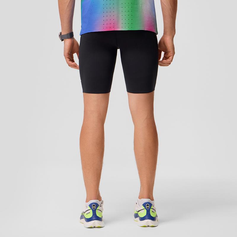 SAUCONY Jednobarevné fitness legíny Běžecké Profesionální sportovní šortky Pánské šortky Černé SC2239006B-BKX