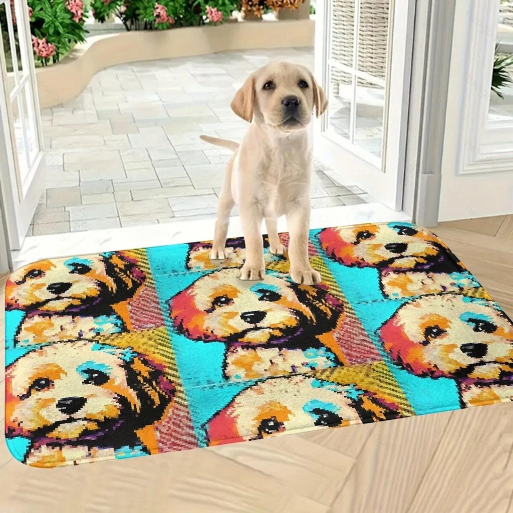 1PC Dwarf Pattern Door Mats Kitchen Rugs Non-Slip Pop Arts Design Living Room Rugs Bath Mat Carpet for Home Sink Laundry Decor