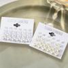 12pairs/Set Classic Simple Artificial Pearls Earrings High-end Stud Earrings For Women Girls