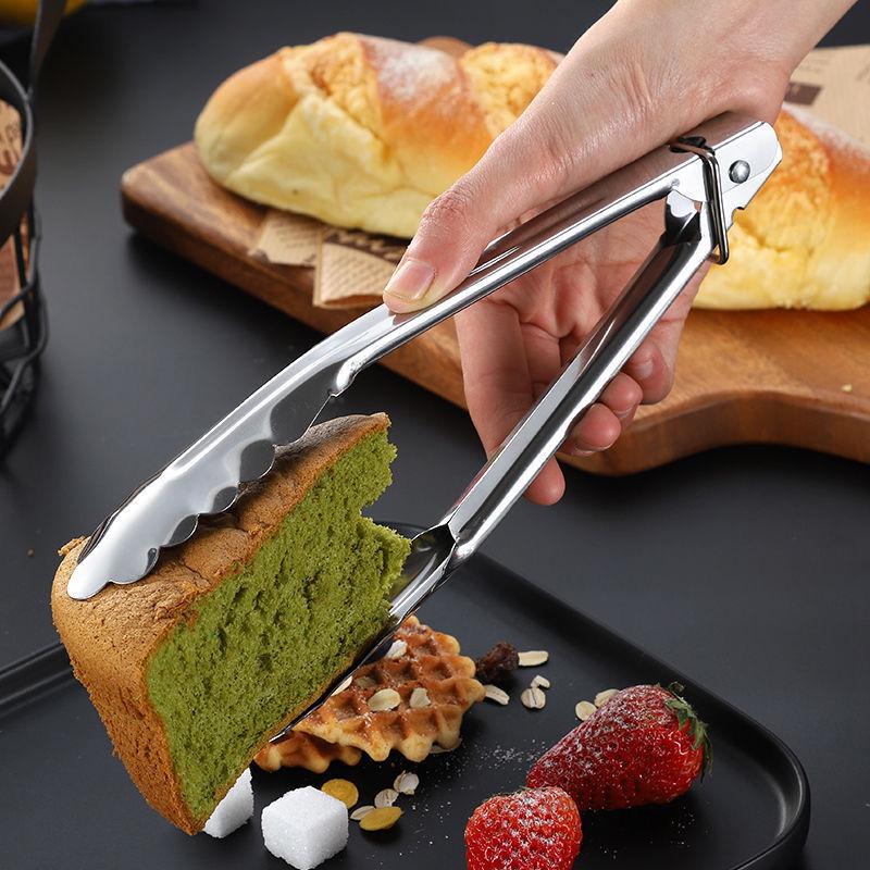 Stainless Steel Grilling Tongs for Teppanyaki, Frying, BBQ, and Fish.