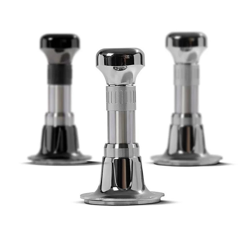 51/53/58mm Coffee Tampers Stainless Steel Rebound Constant Force Impact Tamper Threaded Bottom Espresso Tool Barista Accessories