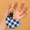 Korean Style Heart Leather Keychain Pendant: DIY Valentine's Day & Christmas Ornament Accessory
