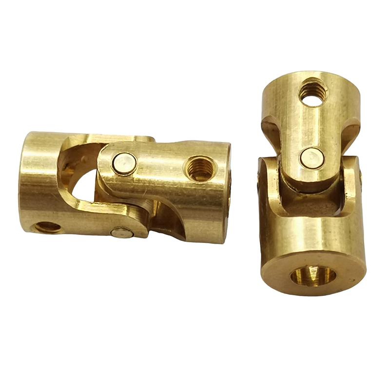 1/2/3pcs Bore 3mm-3mm Brass Motor Connector Universal Joint Coupling Gimbal Metal Cardan Joint For Rc Boat Car Parts Accessories