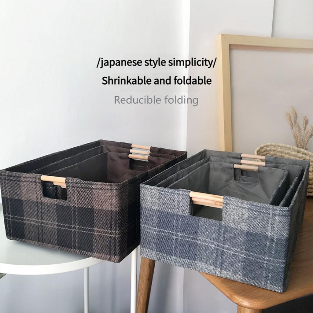 Multi Purpose Cloth Storage Basket For Home Organization With Sturdy Wooden Handles And Eco Friendly Design
