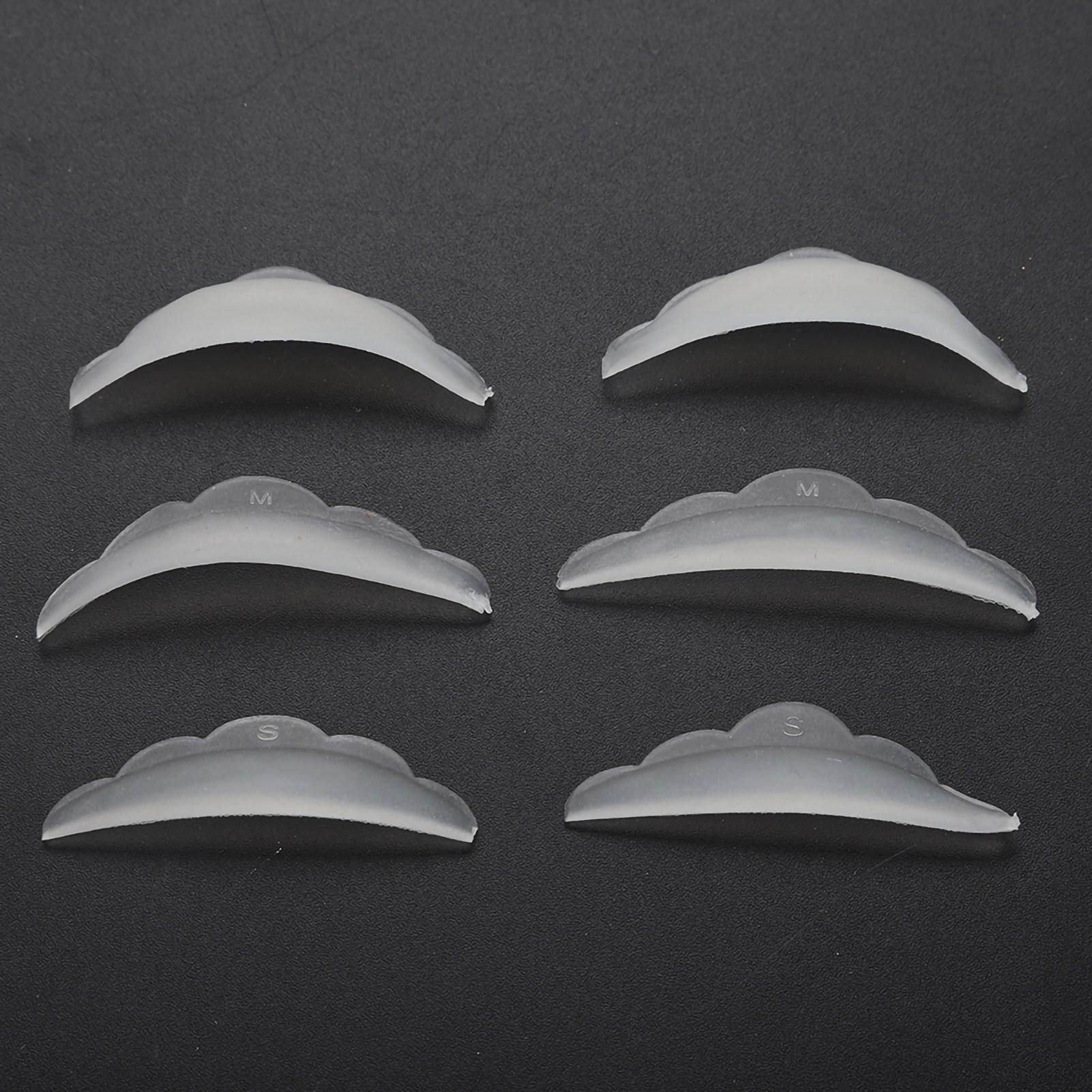 

3 pairs of silicone protective pads, eyelash lifting ing pads with pleasantly soft material, for professional salon and home use