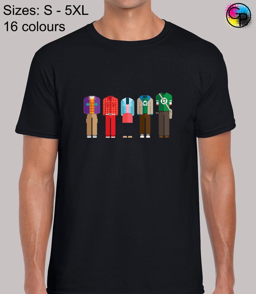 Big Bang Theory Outfits US TV Comedy Show Inspired Novelty T-Shirt for Men