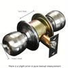 Home  Armored Door Handle With Lock For Room Accessories Stainless Steel Knobs Safety Round Entrance Bedrooms Doorknob Articles