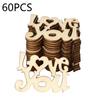 Pack of 60 Wooden Letters Wood Slices Unfinished Signs Scrapbooking Crafts Anniversary Gifts Love Wedding Happy Birthday Party