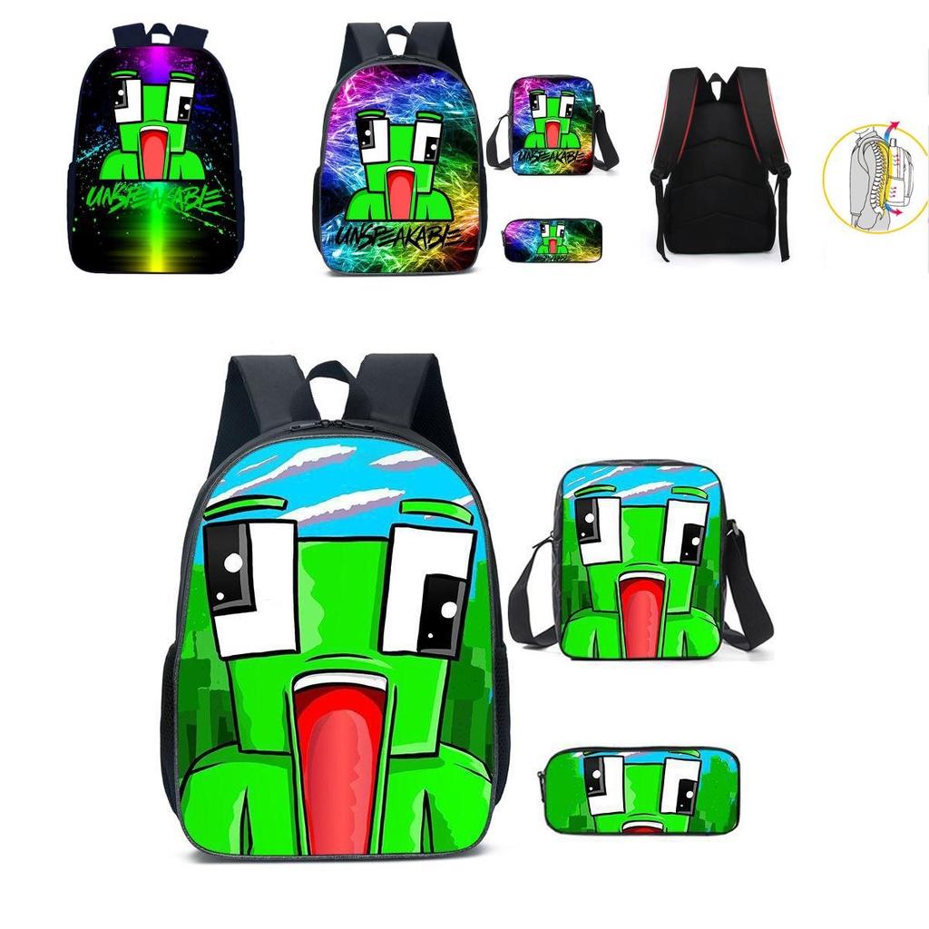 Unspeakable 3-teiliges Schulrucksack-Set mit großem Fassungsvermögen für Kinder