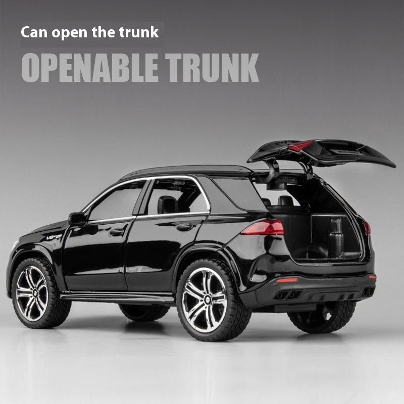 Mercedes Benz GLE 63s AMG City SUV Simulation Druckguss- und Spielzeugfahrzeuge Geräusche und Licht Rückziehauto 1:32 Legierungskollektionsmodell