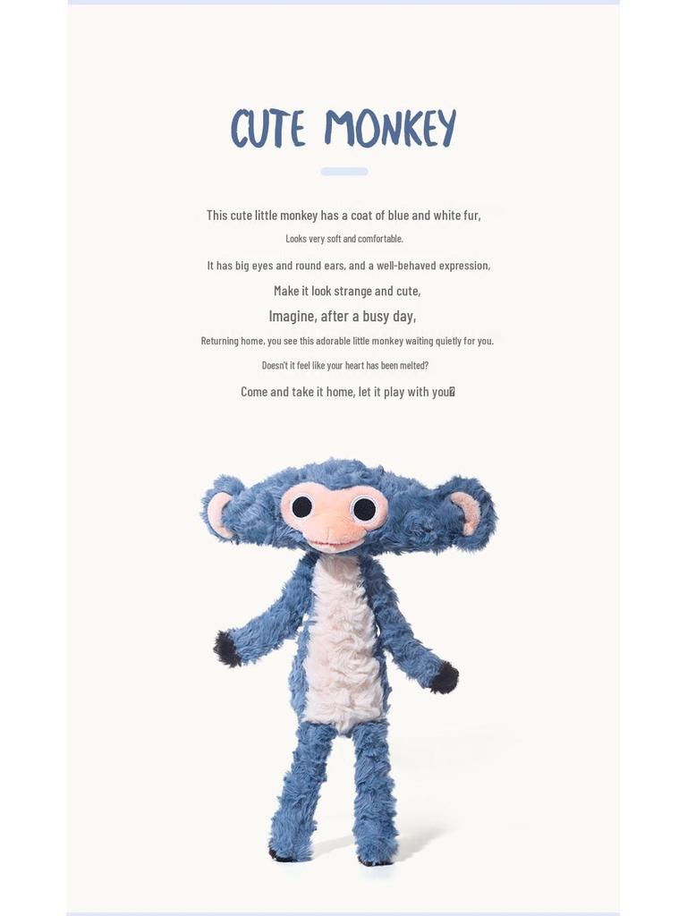 Deva Fox Plush Monkey Doll - Stuffed Animal Gift & Sleeping Pillow