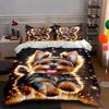 Literie Yorkshire Terrier lumineuse Ensembles de housses de couette Housse de couette Taies d'oreiller Cadeaux (1 * Housse de couette 2 * Taies d'oreiller, sans couette)