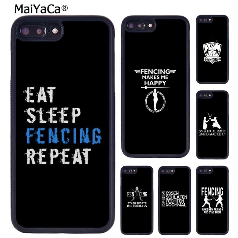 Eat Sleep Fencing Heartbeat Phone Case For IPhone 18 17 Air 16 15 14 Plus 11 12 13 Pro Max Coque Cover Shell