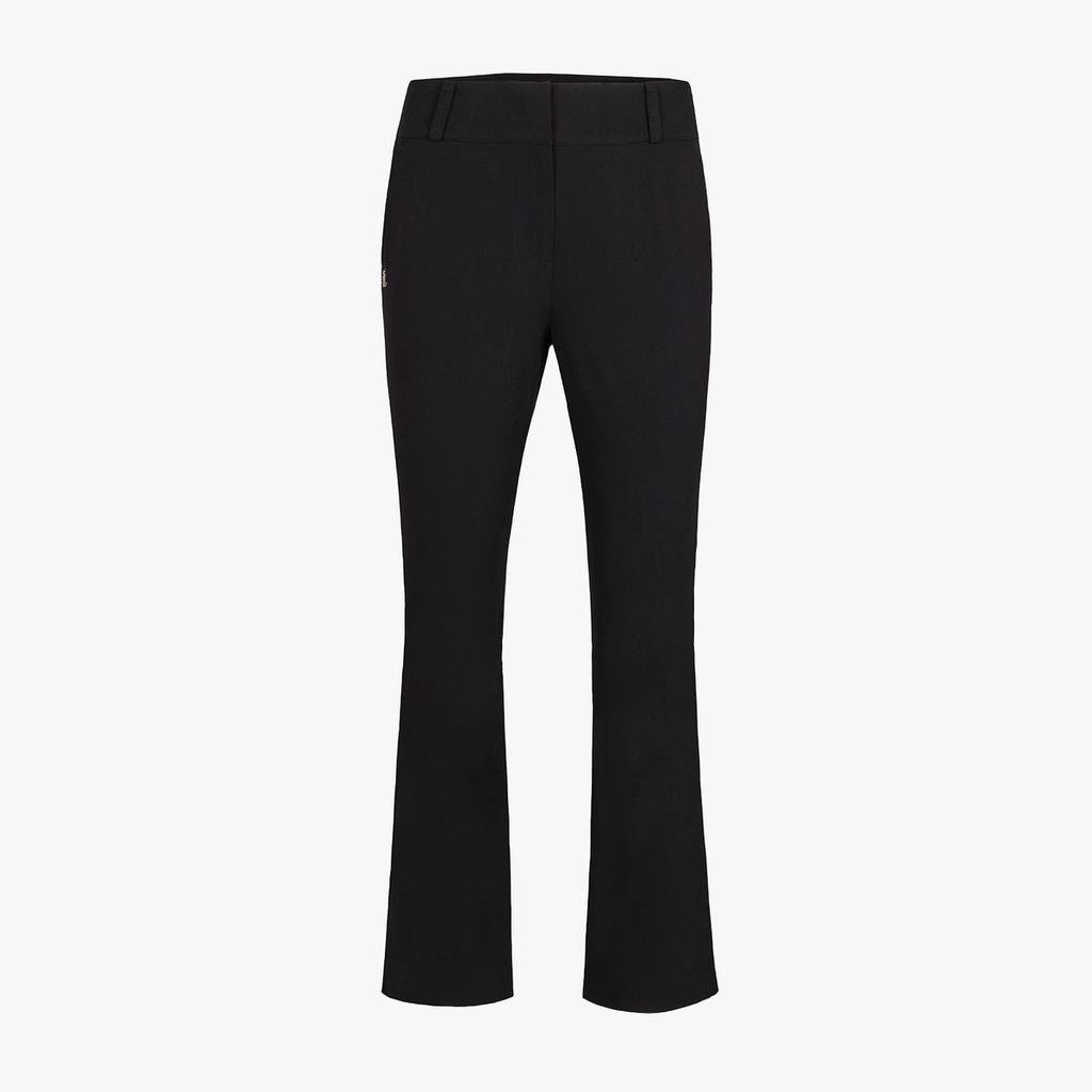 FAIRLIAR GOLF Back Slit Ribbon Semi-Bootcut Pants (Black)