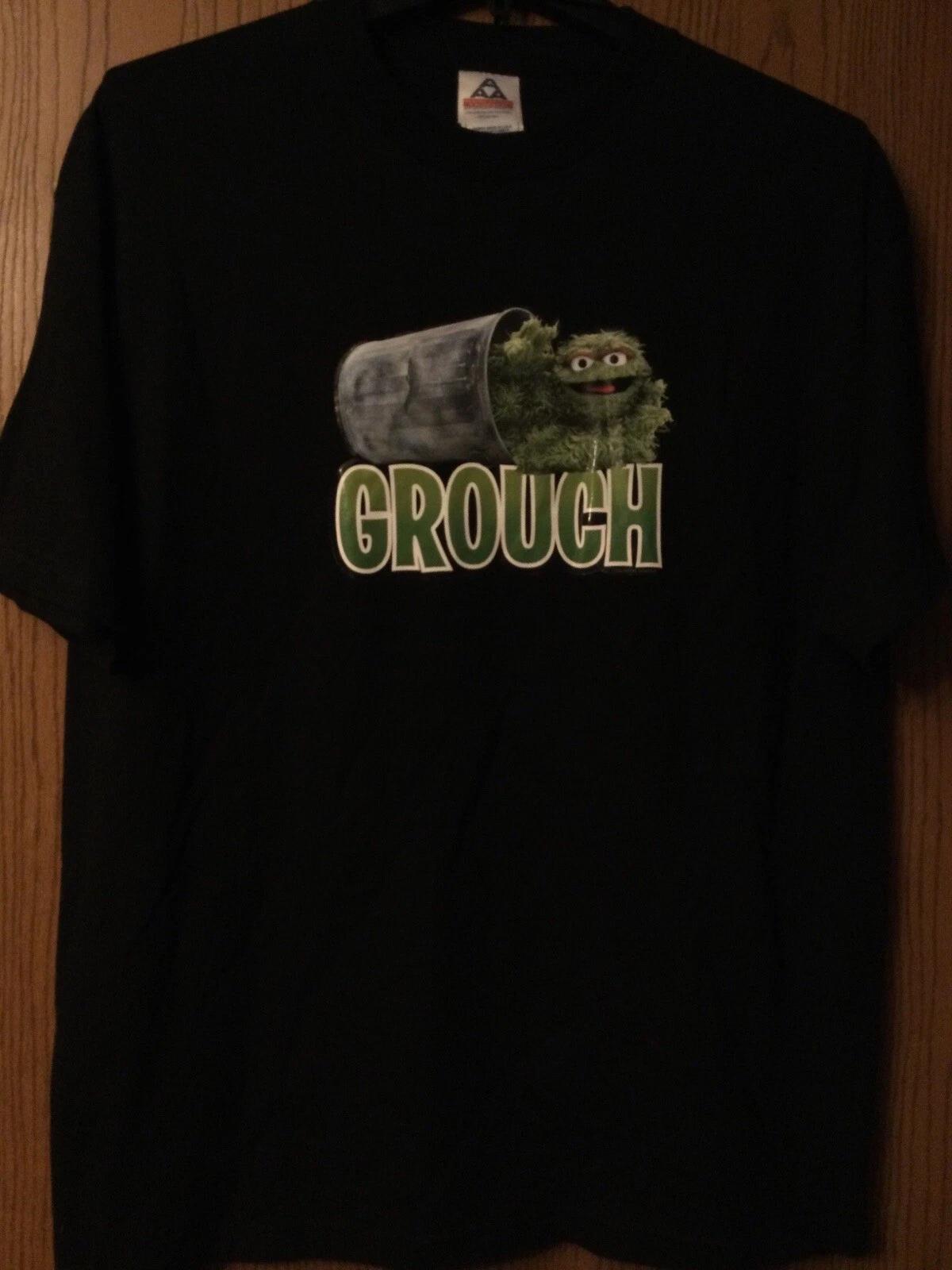 Oscar The Grouch - “Grouch” - 2002 Sesame Workshop - Black Shirt - XL - AAA S