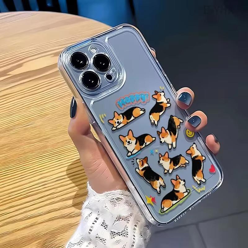 Adorable Corgi Pattern Phone Case For Samsung Galaxy S23 S24 S25 S26 Ultra S22 S21 S20 Plus FE A50 A53 A72 A73 A71 Cover