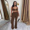 Summer Women's Sexy Strappy Bandeau Long Pants Set
