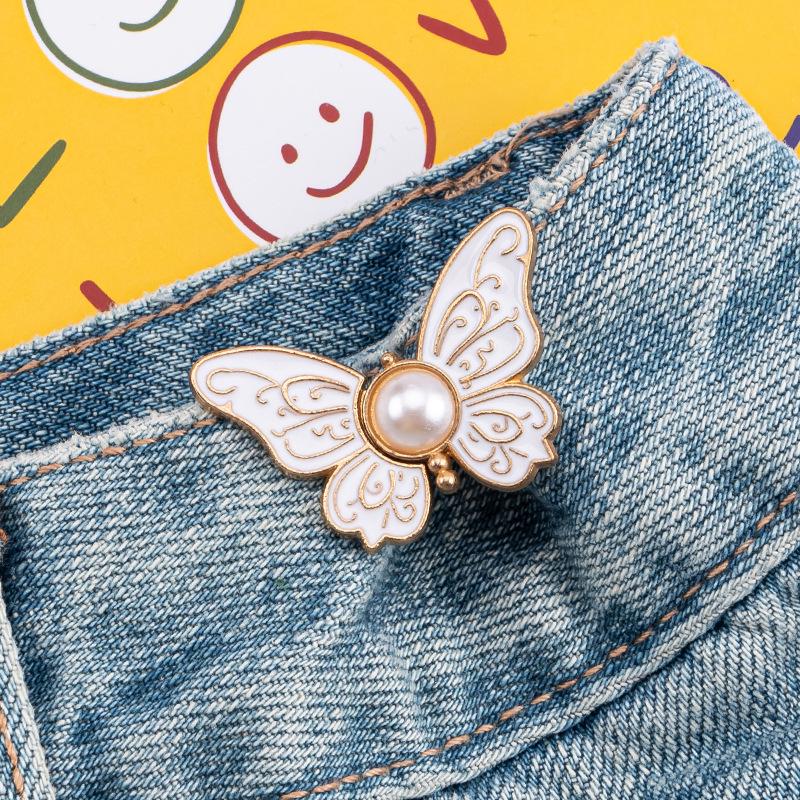 Adjustable Butterfly Waist Buckle Button: Seamless, Detachable Solution for Jeans Waistline Alterations