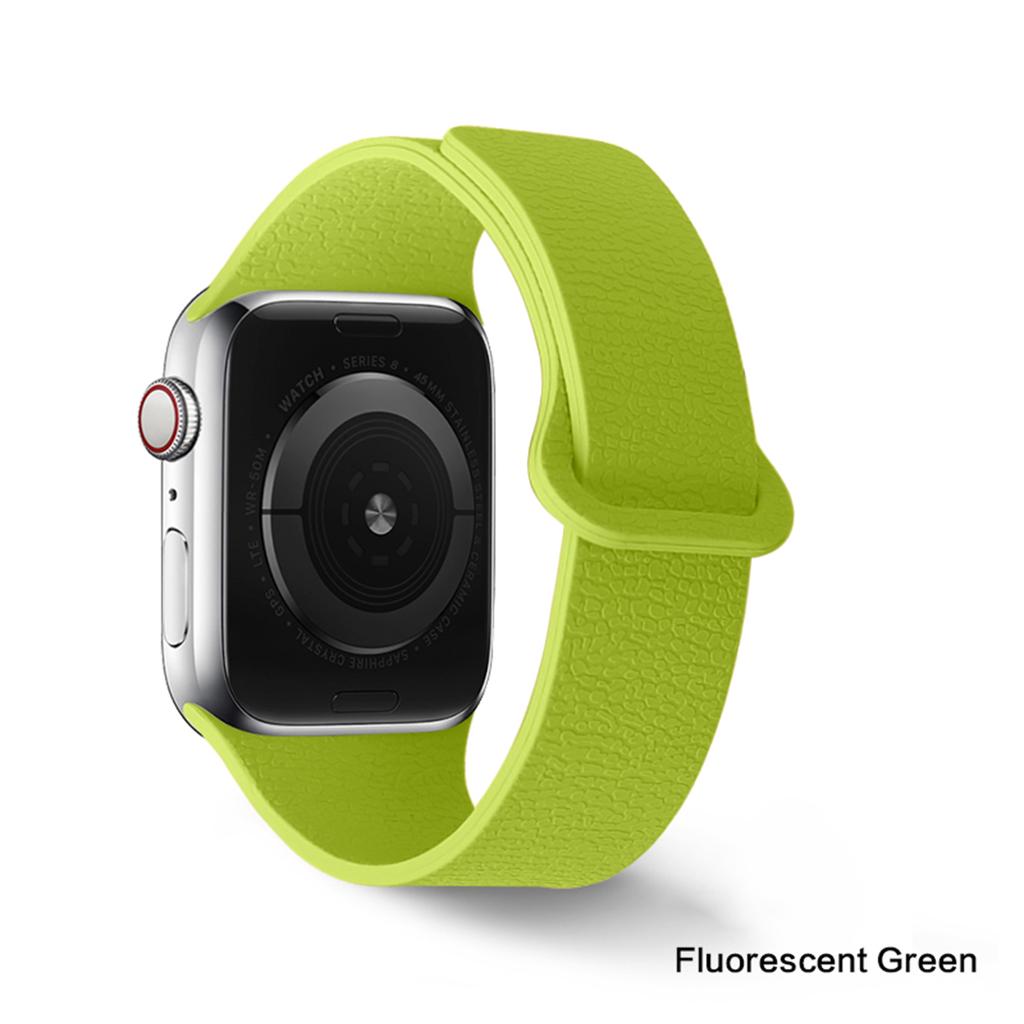 Magnetic Strap for Apple Watch Ultra 49mm 42mm 38mm 44mm 46mm 41mm Lychee Pattern Silicone Band for Iwatch S11 10 9 8 7 6 5 4