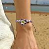 Hawaiian Style Flower Bracelet Handmade Beach Jewelry Adjustable Braided Rope Wristchain Stylish Bohemian Wrist Jewelry