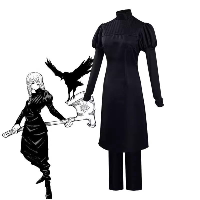 Jujutsu Kaisen Cosplay Costume Mei Mei Cosplay Wig Black Dress Pants Jujutsu Kaisen Season 2 Uniform Halloween Costume for Woman
