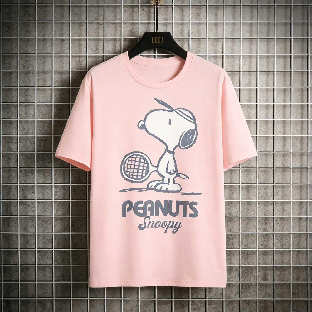 2026 Disney Summer New Scooby Cartoon Short Sleeved T-shirt Men's Harajuku Family Outfit T-shirt Cotton Women's Streetwear