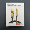 High-Quality PD27W 4-in-1 Fast Charging Braided Cable, Compatible with Apple 15
