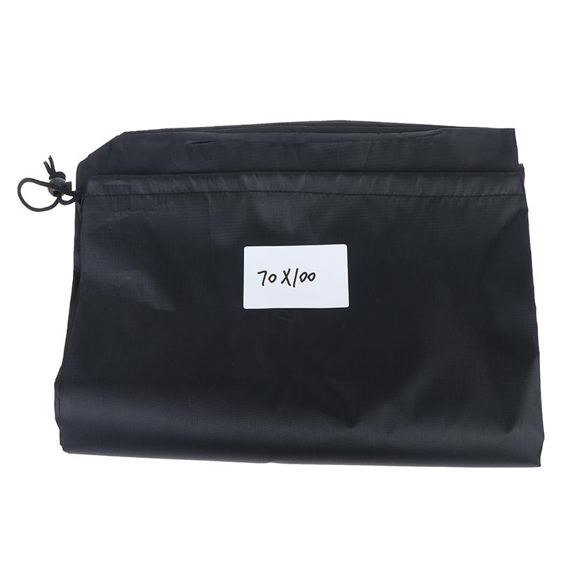 Long Strip Waterproof Drawstring Bag Black Oxford Fabric Storage Pouch for Yoga Mat Cool Mat Carpet Yoga Enthusiasts Fitness Use