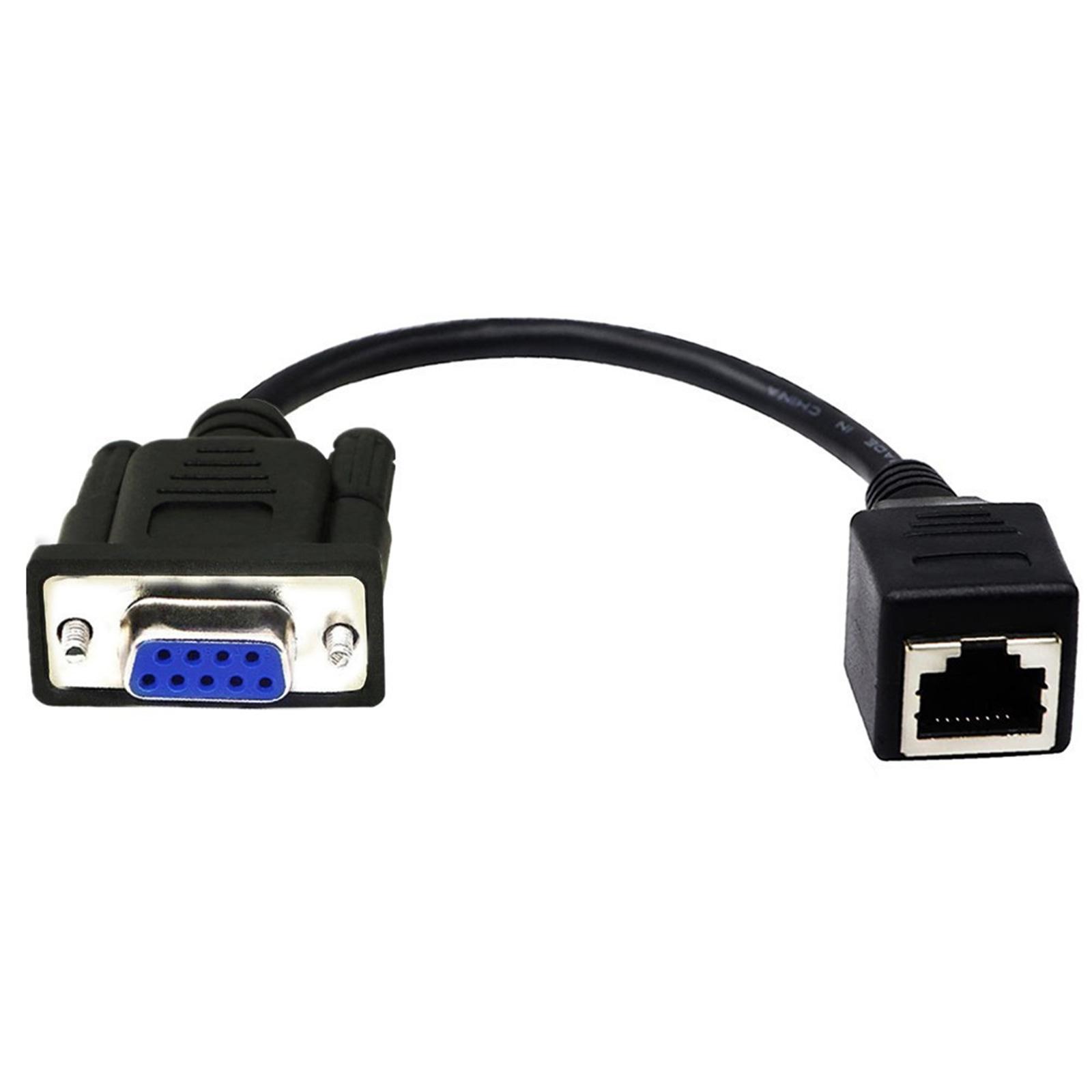 

Удлинители DB9 RS232 на RJ45. DB9 9-контактный порт «мама» на RJ45 CAT5 Ethernet. Удлинительные адаптеры. Кабель связи 15 см. Female
