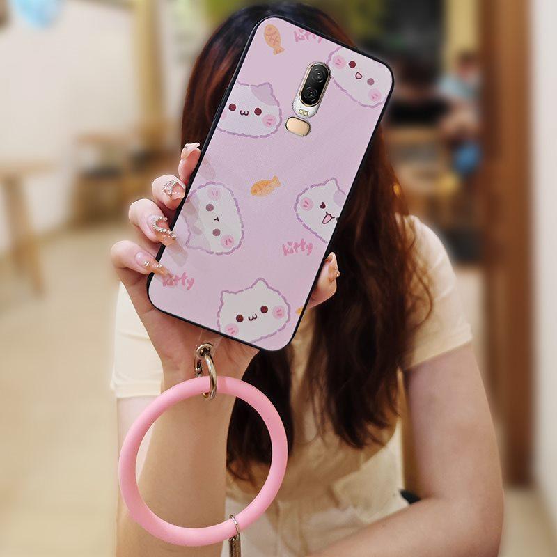 

heat dissipation Ring Phone Case For OnePlus 6/1+6 Creative Waterproof Anti-knock Dirt-resistant Solid Color Back Cover OnePlus 6/1+6