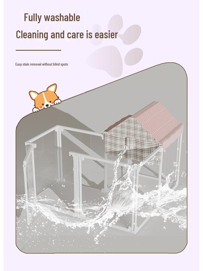 Clear Acrylic Pet Dog Enclosure for Small To Medium Breeds with Anti-Escape Design