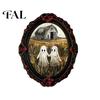 Gothic Refrigerator Magnets Halloween Dark Style Magnet, Retro Oval Photo Holiday Gifts Frame Decorative Magnetic Sticker for Metal