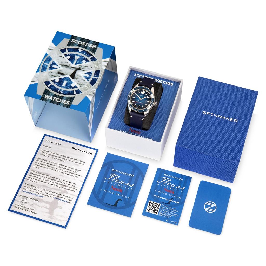 Scottish Watches Automatisch 15 ATM Wasserdicht Saphirglas Blaues Zifferblatt Uhr [SPINNAKER] SP-5137-01 Herren [Authentisch]