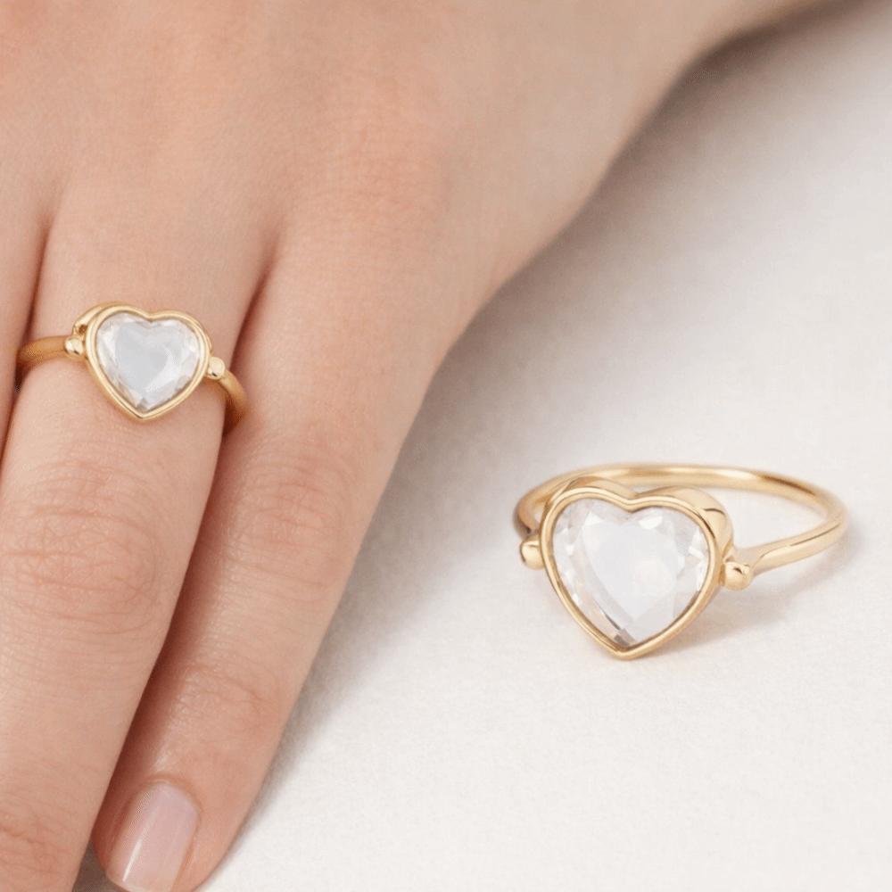 Hohle Herzförmige Box Ring DIY Design Transparente Box Ring Kreisförmige Box Ring Valentinstag