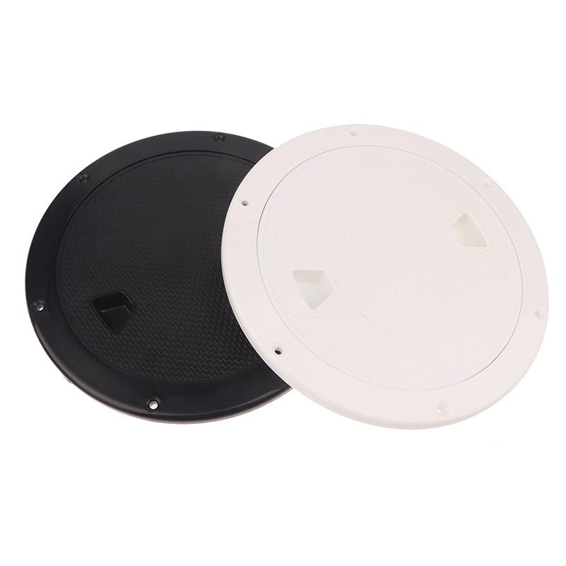 4/6/8In ABS Plastic White Black Round Deck Inspection Plate Hatch Cover Deck Plate Non Slip Detachable For Marine RV Yacht Boat
