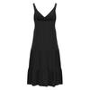 Womens Summer Vacation Beach Dress Elegant Color V Neck Spaghetti Straps Sundress Casual Party Dress